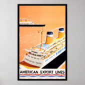 Amerikaanse exportlijnen poster (Voorkant)