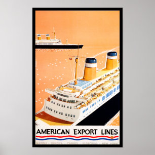 Amerikaanse exportlijnen poster