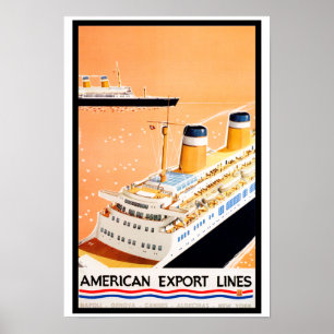 Amerikaanse exportlijnen poster