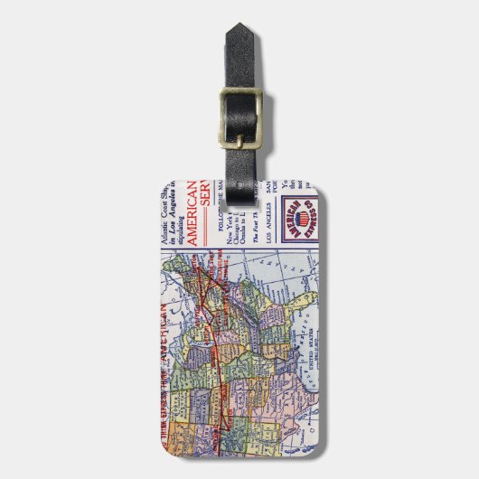 AMERIKAANSE EXPRESS SHIPPING BAGAGELABEL (Voorkant verticaal)