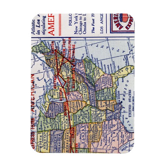 AMERIKAANSE EXPRESS SHIPPING MAGNEET (Verticaal)