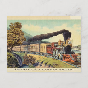 Amerikaanse Express Train Briefkaart