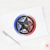 Amerikaanse FAFO Punisher Skull & Star Ronde Sticker (Envelop)