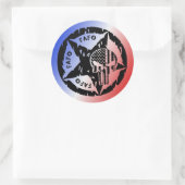 Amerikaanse FAFO Punisher Skull & Star Ronde Sticker (Tas)