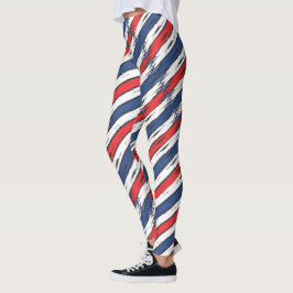 Amerikaanse Familie Patriottische Zomer Feestdagen Leggings