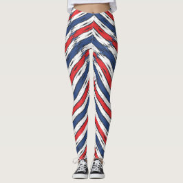 Amerikaanse Familie Patriottische Zomer Feestdagen Leggings