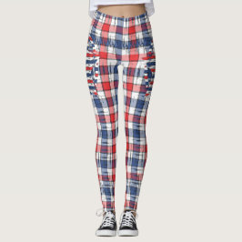 Amerikaanse familie patriottische zomer Feestdagen Leggings