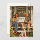 Amerikaanse familie Thanksgiving uitnodiging (Voorkant / Achterkant)