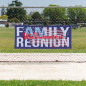 Amerikaanse Familiereünie Rood Wit Blauw Amerikaan Spandoek (Insitu)