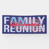 Amerikaanse Familiereünie Rood Wit Blauw Amerikaan Spandoek (Horizontaal)