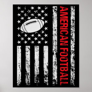 Amerikaanse Fantasy Football Speler & Coach Usa V Poster