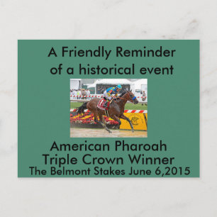 Amerikaanse farao Triple Crown Winner Briefkaart