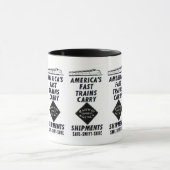 Amerikaanse Fast Trains Carry Railway Express Mok (Midden)