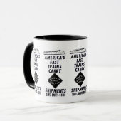 Amerikaanse Fast Trains Carry Railway Express Mok (Voorkant links)