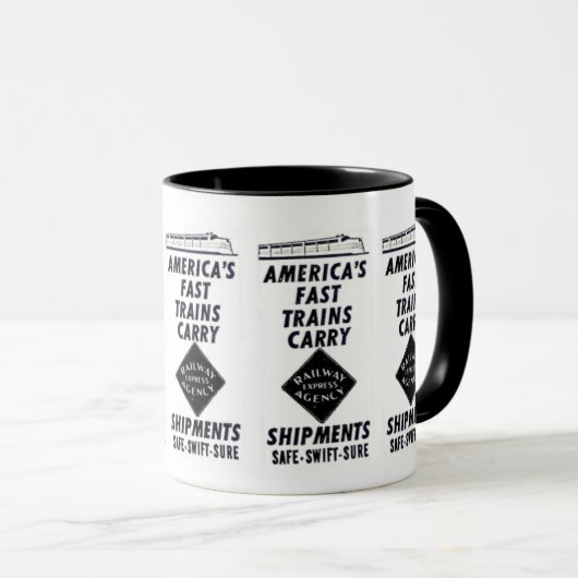 Amerikaanse Fast Trains Carry Railway Express Mok (Voorkant rechts)