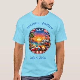 Amerikaanse feest bijpassende t-shirts