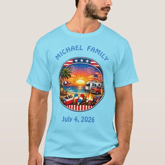 Amerikaanse feest bijpassende t-shirts (Voorkant)