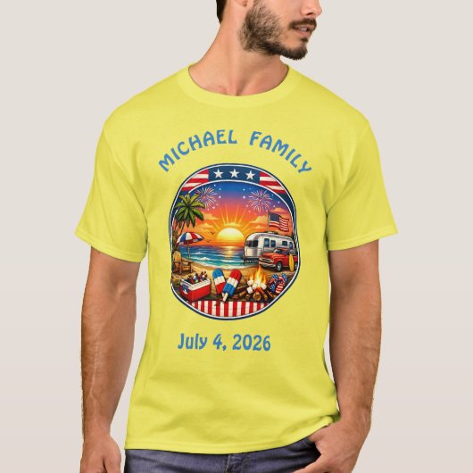 Amerikaanse feest bijpassende t-shirts (Voorkant)
