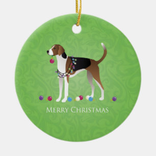 Amerikaanse feestdag - Feliz Naughty Dog Keramisch Ornament