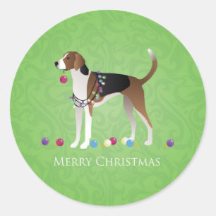 Amerikaanse feestdag - Feliz Naughty Dog Ronde Sticker