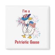 Amerikaanse Feestdagen Pret Patriottische Gans