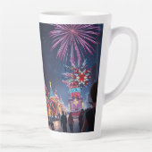 Amerikaanse Feestviering 4 juli Vuurwerk Latte Mok (Rechts)