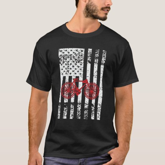 Amerikaanse fiets - fiets - lak 4e juli t-shirt (Voorkant)