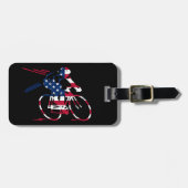Amerikaanse fietser bagagelabel (Voorkant horizontaal)