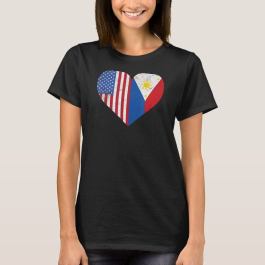 Amerikaanse Filippijnse vlag Pi T-shirt (Voorkant)