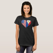 Amerikaanse Filippijnse vlag Pi T-shirt (Voorkant volledig)