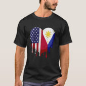 Amerikaanse Filippijnse vlag T-shirt (Voorkant)