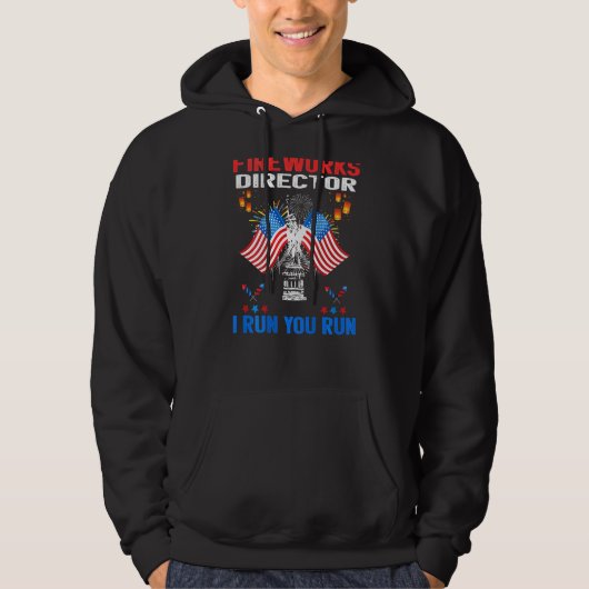 Amerikaanse Fireworks Director als ik u de 4de van Hoodie (Voorkant)