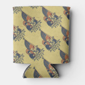 Amerikaanse First American Flag Patriots  tekst Blikjeskoeler (Voorkant)