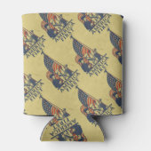 Amerikaanse First American Flag Patriots  tekst Blikjeskoeler (Achterkant)