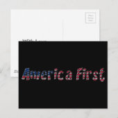 Amerikaanse First American Flag Typography Patriot Briefkaart (Voorkant / Achterkant)