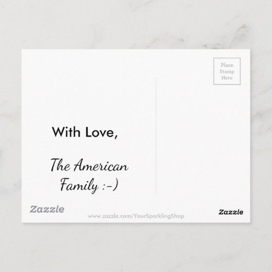 Amerikaanse First American Flag Typography Patriot Briefkaart (Achterkant)