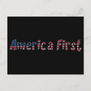 Amerikaanse First American Flag Typography Patriot Briefkaart