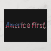 Amerikaanse First American Flag Typography Patriot Briefkaart (Voorkant)