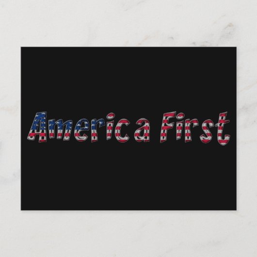 Amerikaanse First American Flag Typography Patriot Briefkaart (Voorkant)