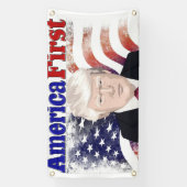 Amerikaanse First Trump sterren and stripes Banner (Verticaal)