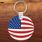 Amerikaanse Fisheye Flag Sleutelhanger (Voorkant)