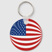 Amerikaanse Fisheye Flag Sleutelhanger (Voorkant)