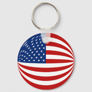 Amerikaanse Fisheye Flag Sleutelhanger
