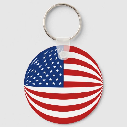 Amerikaanse Fisheye Flag Sleutelhanger (Voorkant)