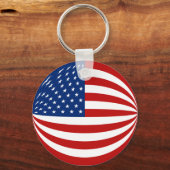 Amerikaanse Fisheye Flag Sleutelhanger (Voorkant)