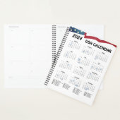 Amerikaanse Flag Agenda Planner 2024 (Display)
