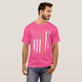-Amerikaanse Flag Astronomy Space Science Gala T-shirt (Voorkant volledig)