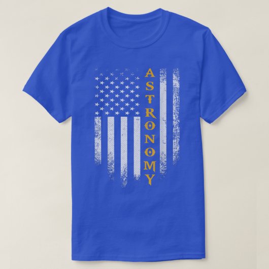 -Amerikaanse Flag Astronomy Space Science Gala T-shirt (Design voorkant)