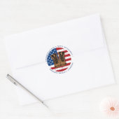 Amerikaanse Flag Boots Retirement Party Ronde Sticker (Envelop)