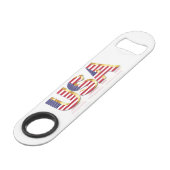 Amerikaanse Flag Bottle Open Verenigde Staten Speed Flessenopener (Voorkant Gekanteld)